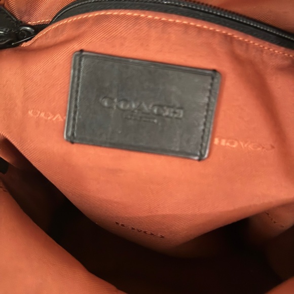 COACH Academy Backpack Travel Laptop Bag Dot Diamond Print Black Cordura - Picture 6 of 15